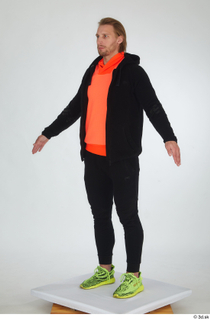  Erling black tracksuit dressed orange long sleeve t shirt sports standing whole body yellow sneakers 0010.jpg
